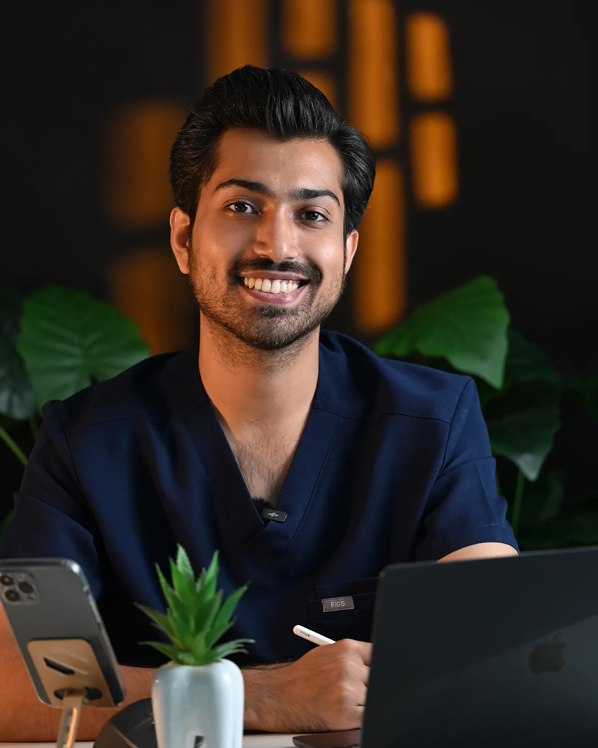 Portrait of Dr. Hashim Iqbal Bawany, cosmetic dentist in Karachi